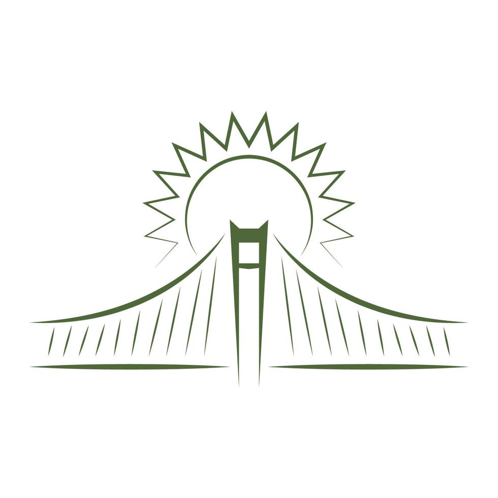 design de ícone de logotipo de ponte vetor