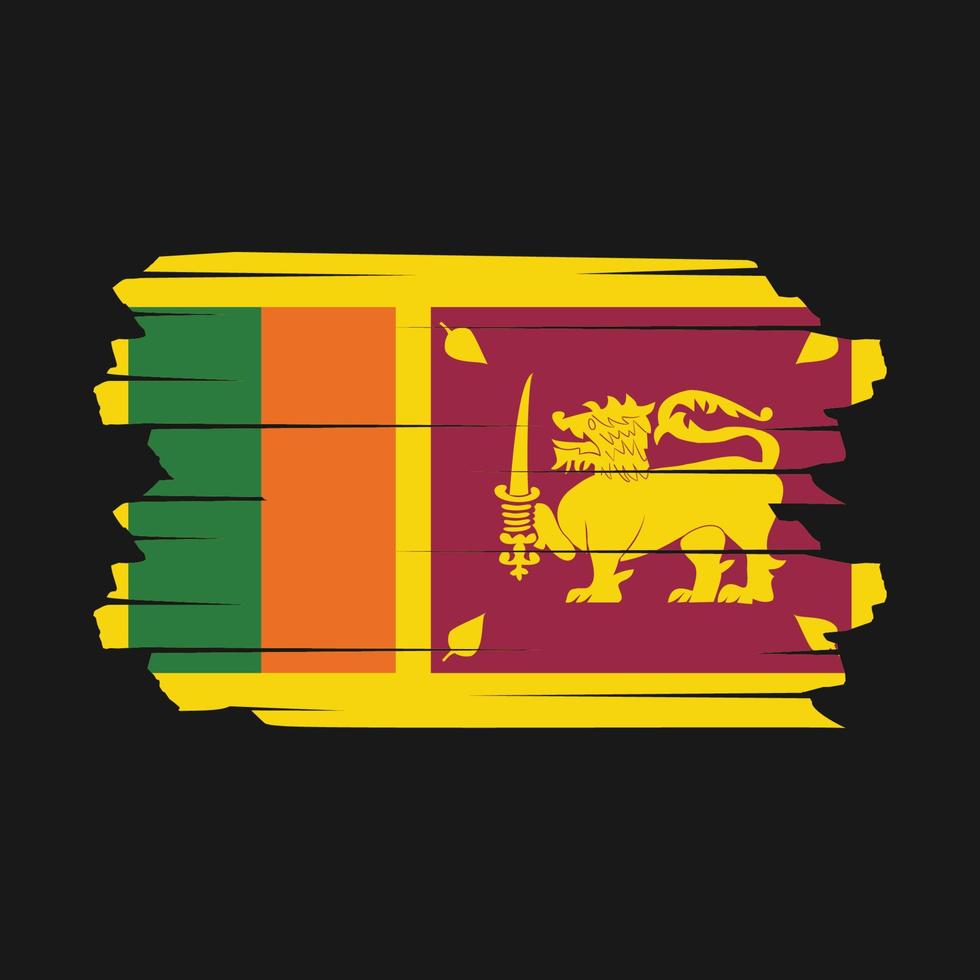 vetor de escova de bandeira do sri lanka