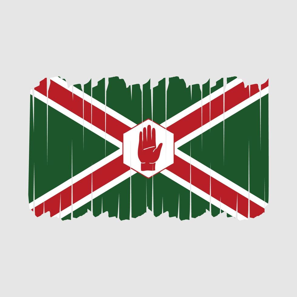 pinceladas de bandeira da irlanda do norte vetor