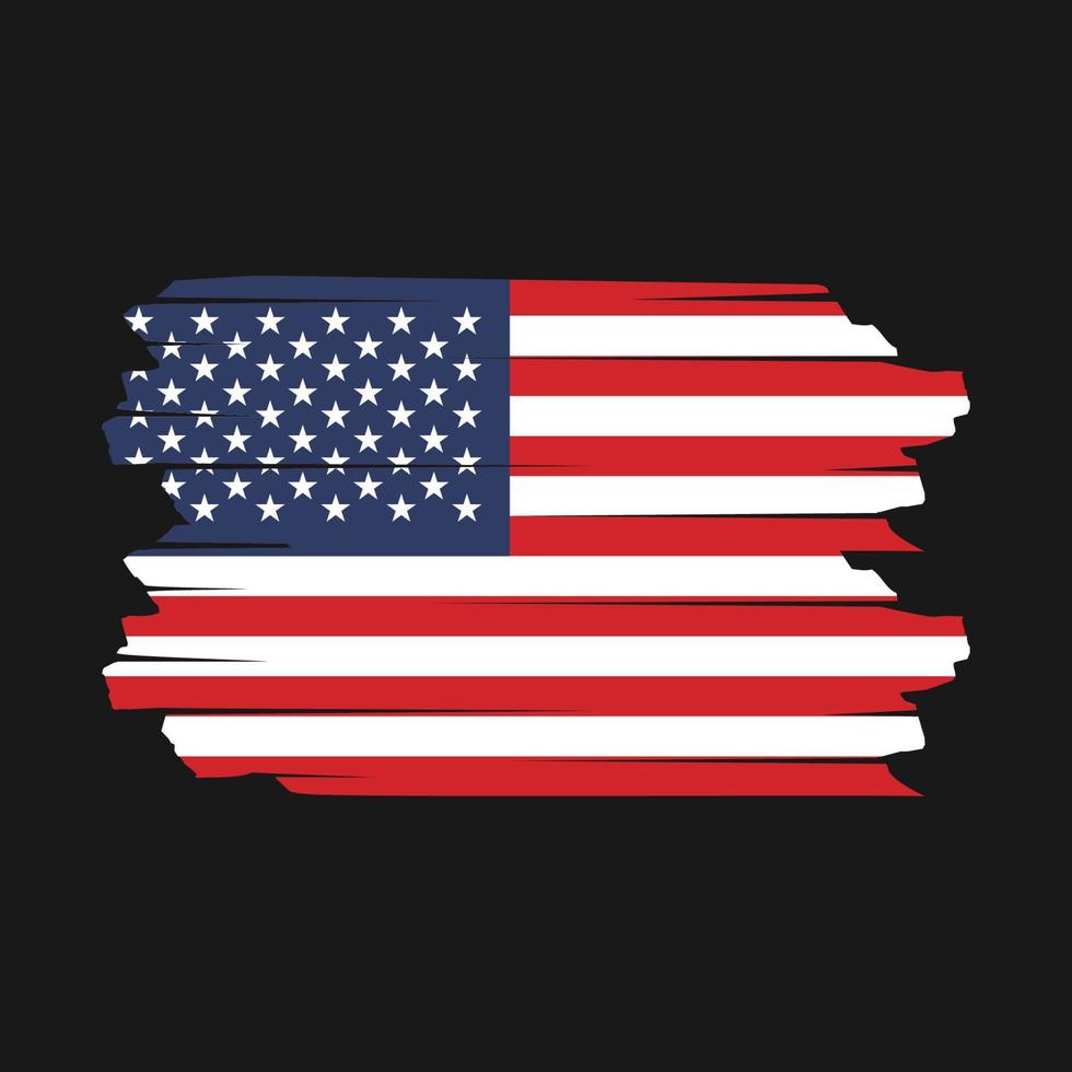 vetor de pincel de bandeira americana