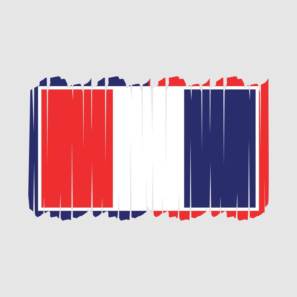 pinceladas de bandeira da frança vetor