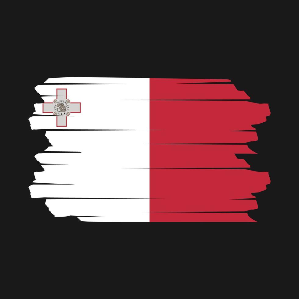 vetor de pincel de bandeira de malta