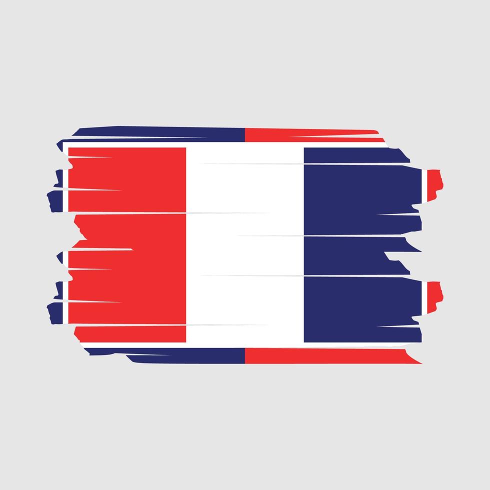 vetor de pincel de bandeira da frança