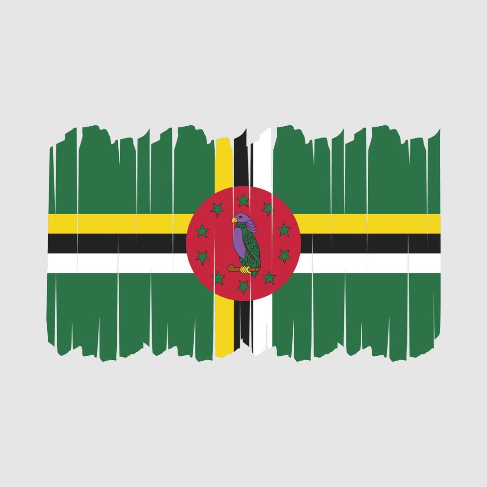 pinceladas de bandeira dominica vetor