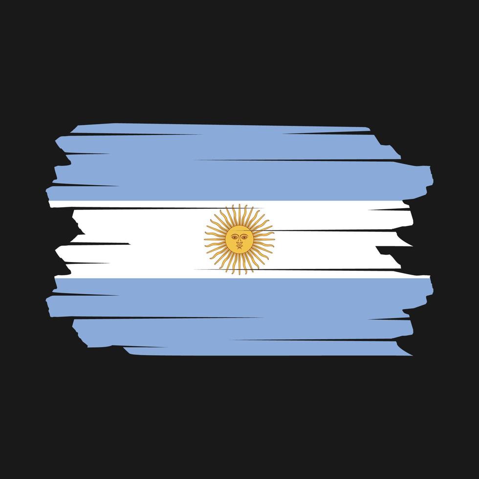 vetor de pincel de bandeira argentina