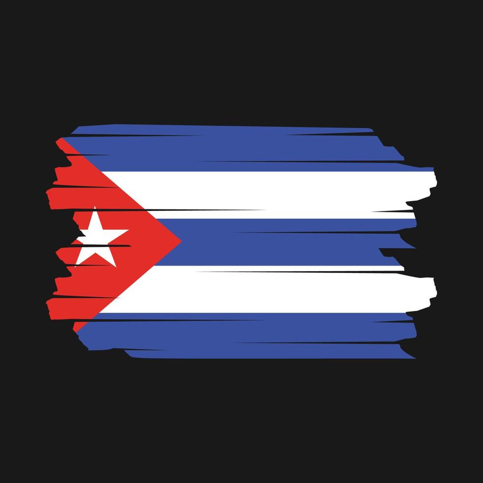 vetor de pincel de bandeira de cuba