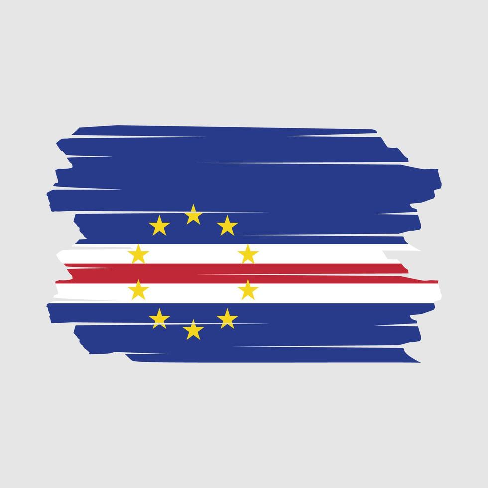 vetor de escova de bandeira de cabo verde