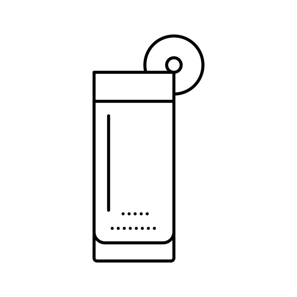 ilustração vetorial de ícone de linha de bebida de suco de vegetais vetor