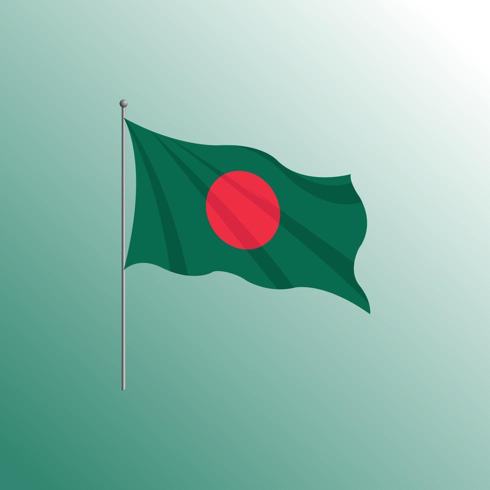 ilustração vetorial premium da bandeira de bangladesh vetor