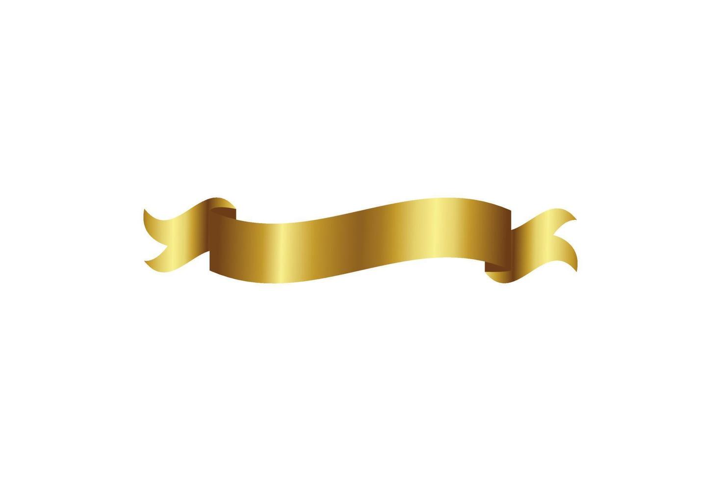 ilustração de distintivo de fita de carretel de ouro de luxo vetor