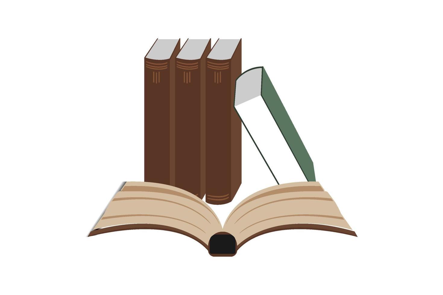 ilustração de livros e estande vetor