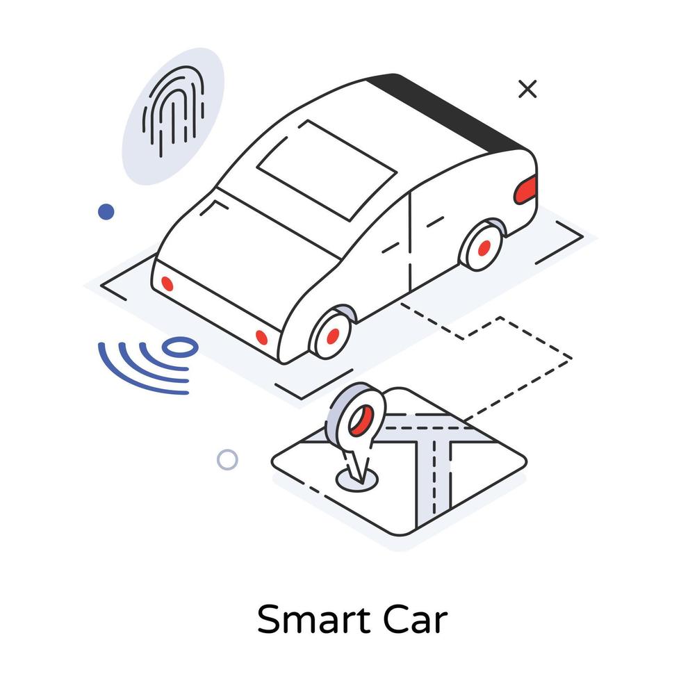 carro inteligente na moda vetor