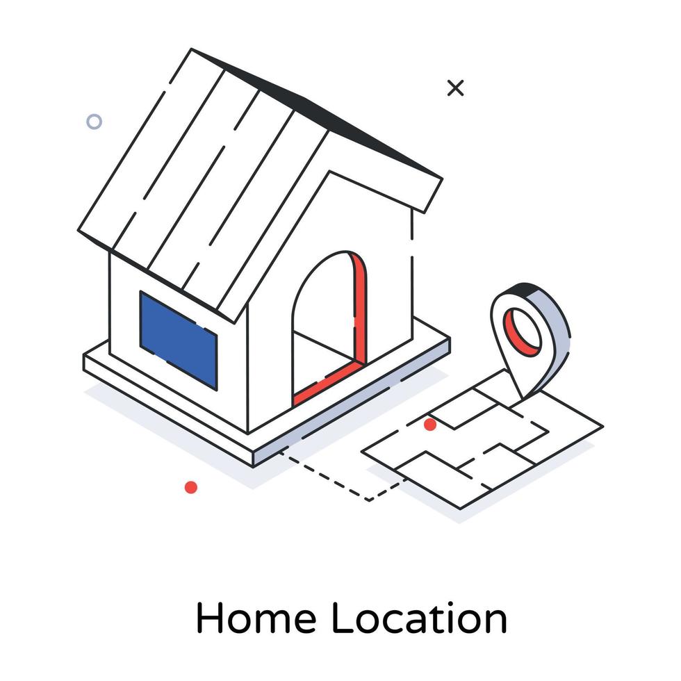 localização da casa na moda vetor