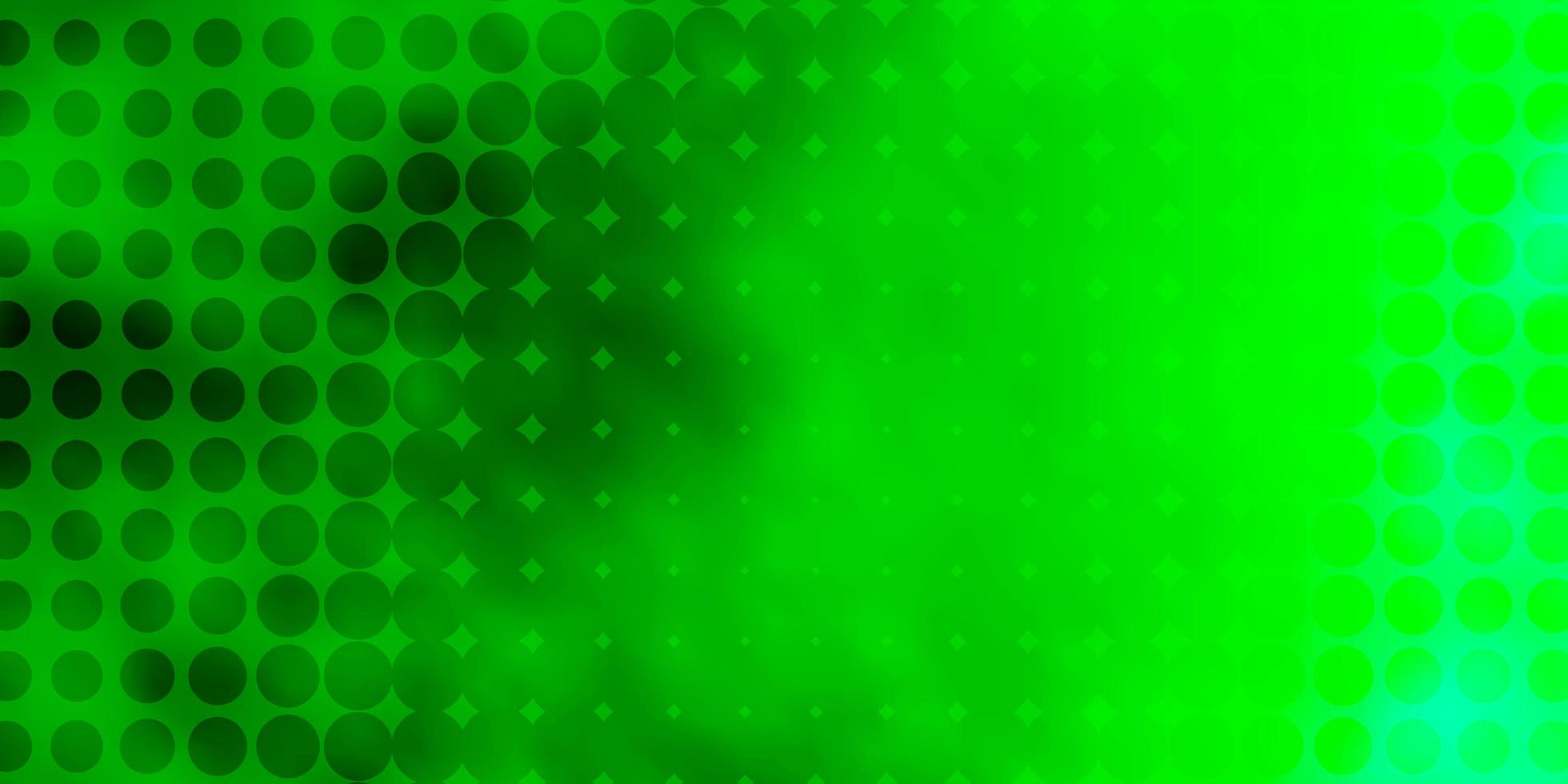 layout de vetor verde claro com formas de círculo.