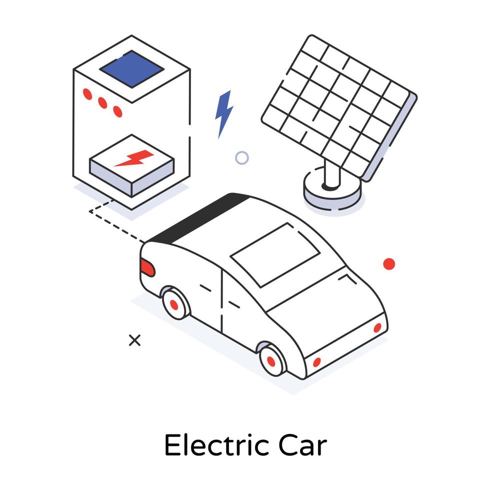 carro elétrico da moda vetor