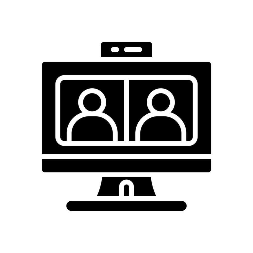 ícone de videoconferência para o design do seu site, logotipo, design móvel e apresentação. vetor