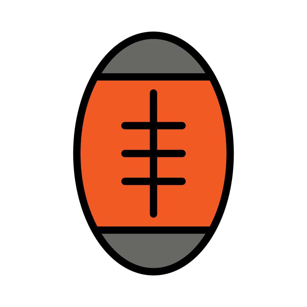 linha de ícone de bola de futebol americano isolada no fundo branco. ícone liso preto fino no estilo de contorno moderno. símbolo linear e traço editável. ilustração em vetor curso perfeito simples e pixel.