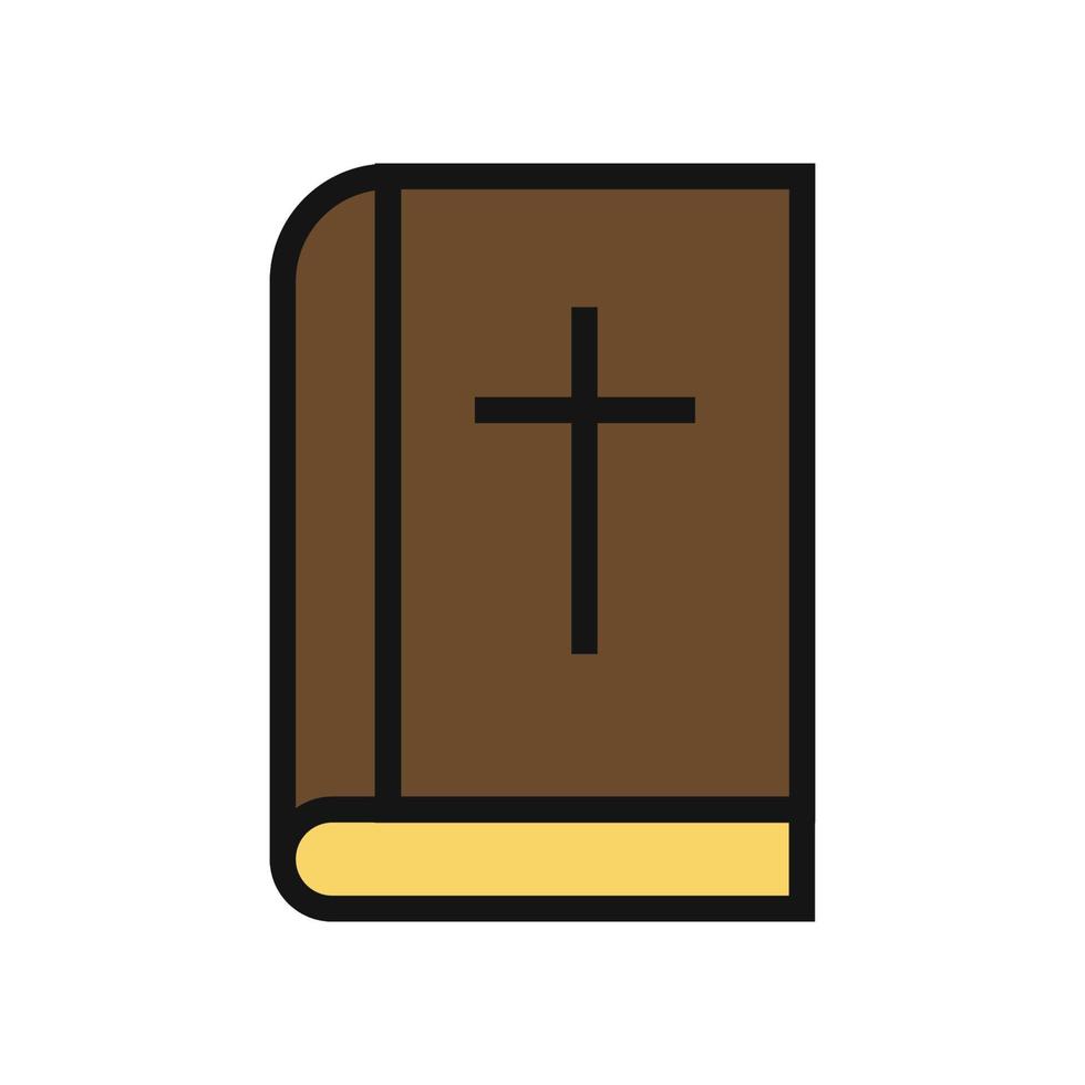 ícone de linha da Bíblia isolado no fundo branco. ícone liso preto fino no estilo de contorno moderno. símbolo linear e curso editável. ilustração em vetor curso perfeito simples e pixel.
