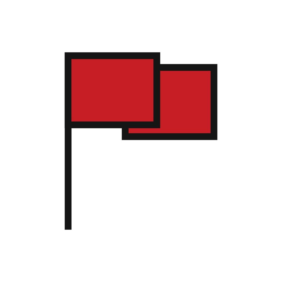 ícone de linha de bandeira isolado no fundo branco. ícone liso preto fino no estilo de contorno moderno. símbolo linear e curso editável. ilustração em vetor curso perfeito simples e pixel.
