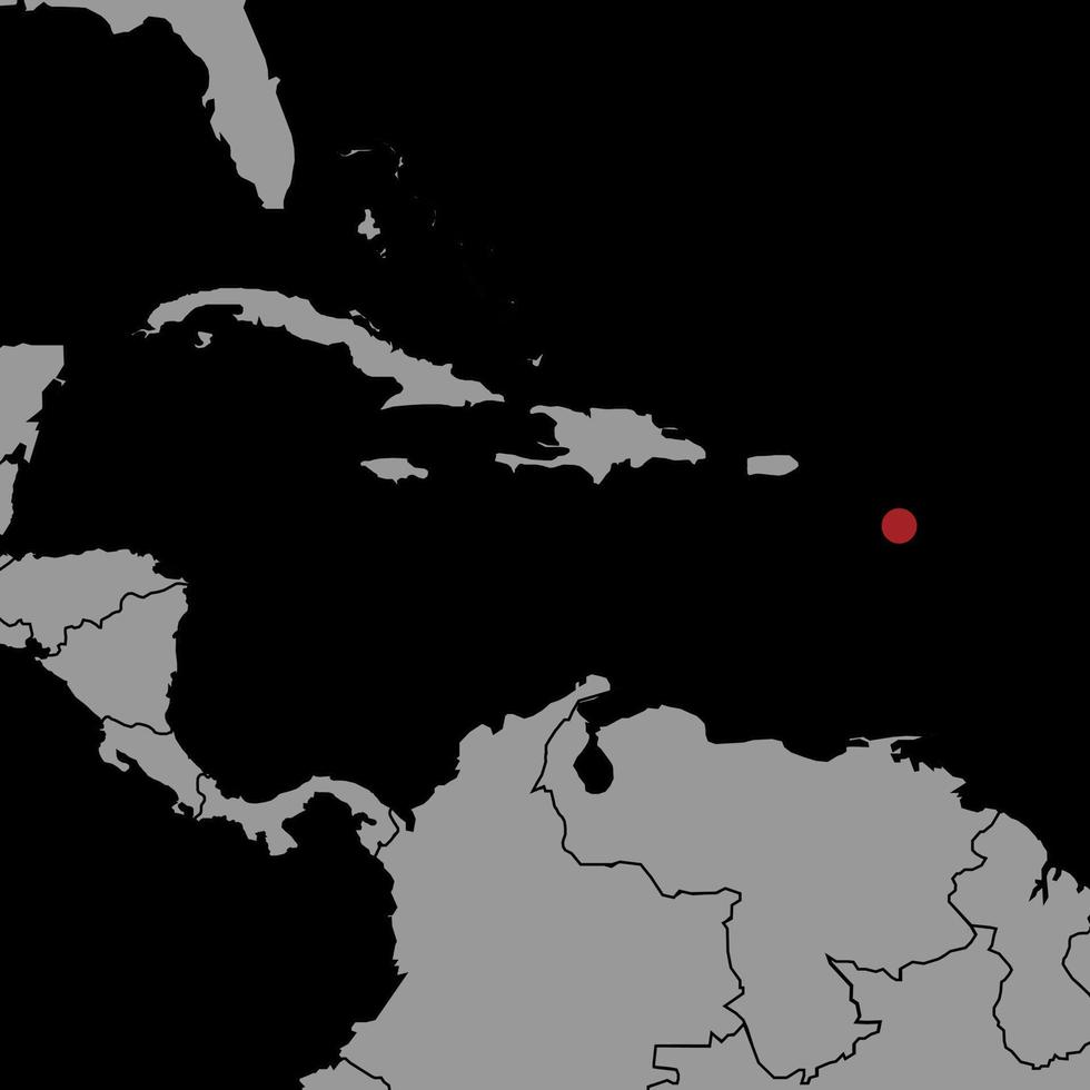 mapa de pinos com bandeira de São Cristóvão e Nevis no mapa do mundo. ilustração vetorial. vetor