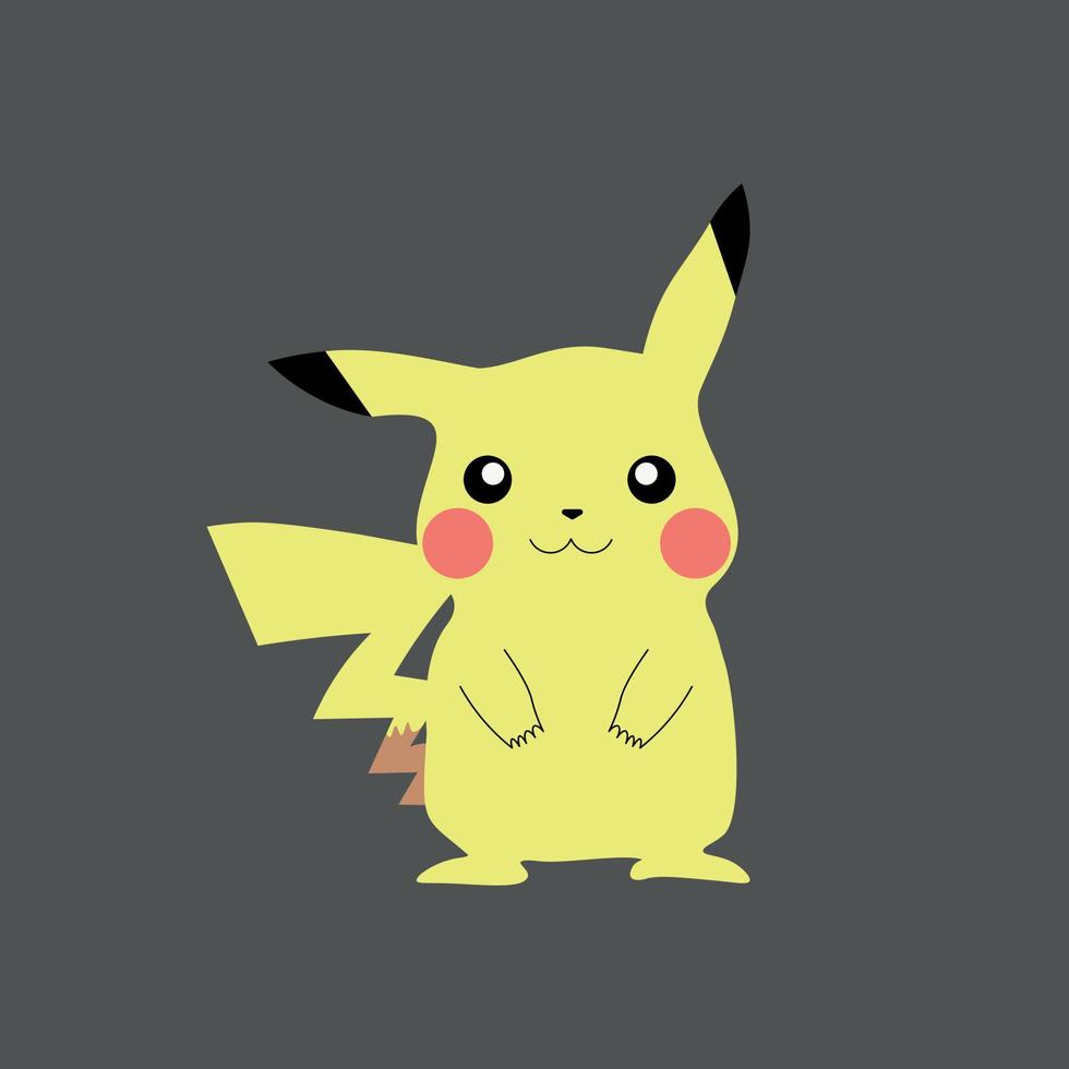 pokémon pikachu, desenho vetorial vetor