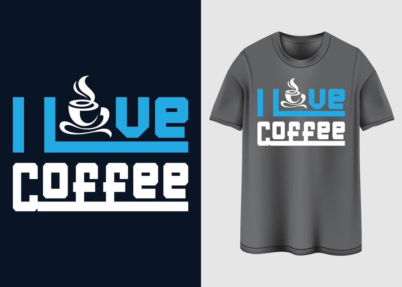 design de camiseta de café vetor