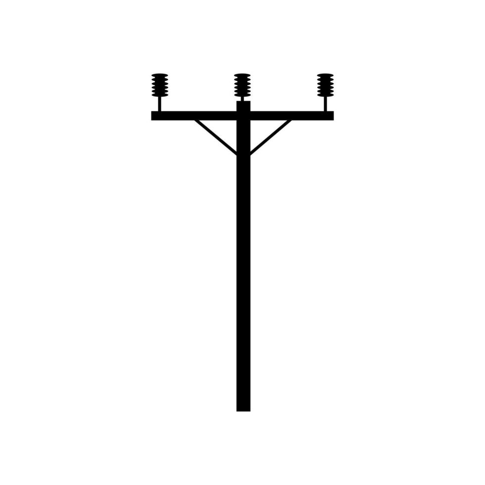 vetor de ícone de torre de eletricidade. sinal de ilustração de torre de transmissão. símbolo de linhas de energia. logotipo de linhas elétricas.