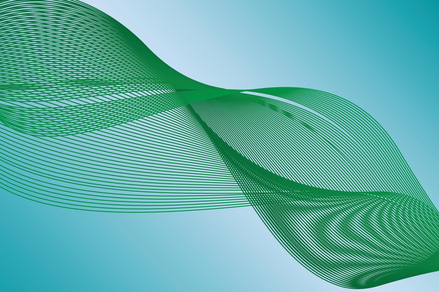 abstrato de onda gradiente verde. pôster moderno com forma de fluxo 3d gradiente. design de plano de fundo de inovação para a página de destino. vetor