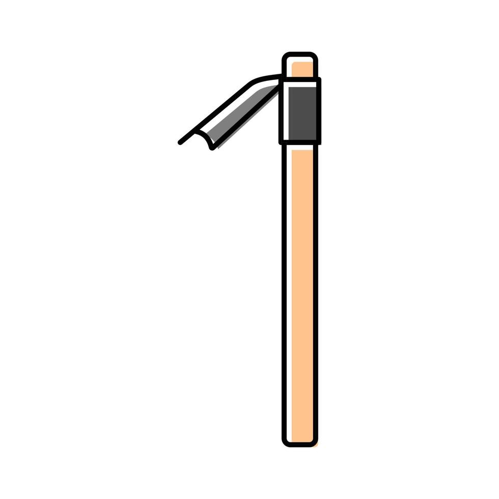 ilustração em vetor ícone de cor de ferramenta machado enxó