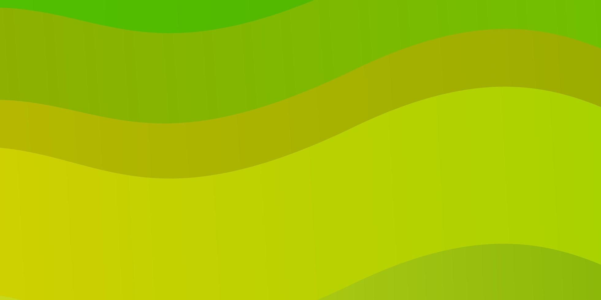 pano de fundo de vetor verde e amarelo claro com linhas dobradas.