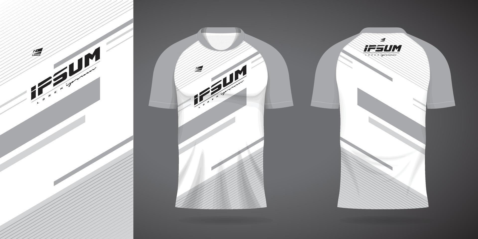 modelo de design de esporte de camisa branca vetor