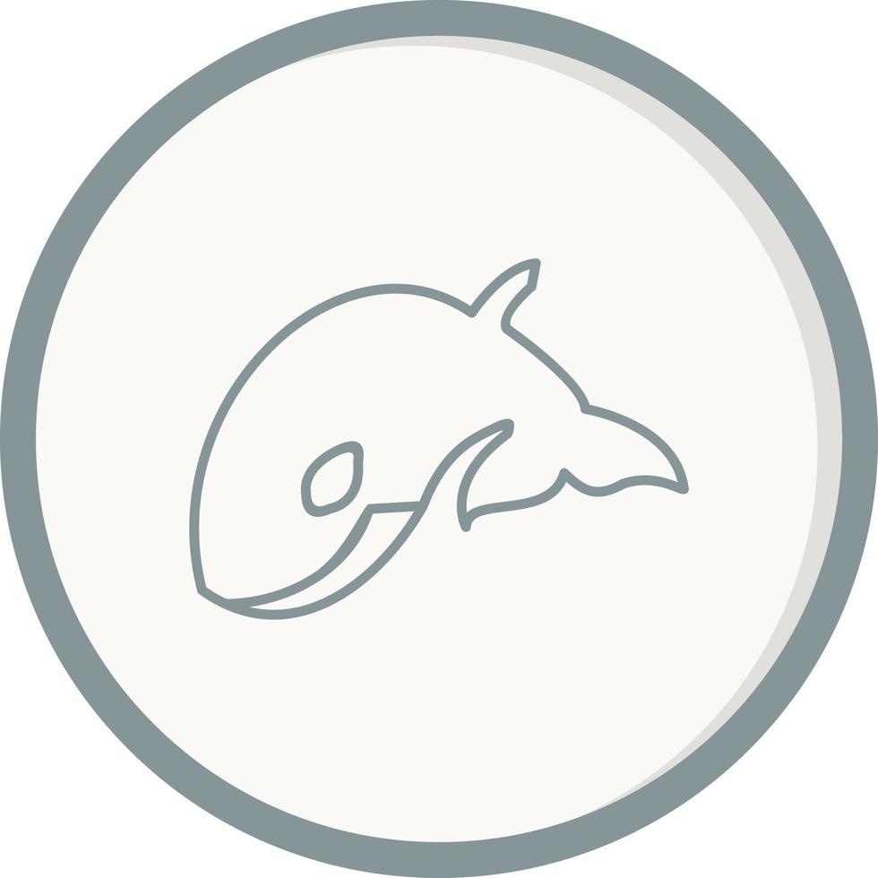 ícone de vetor de peixe orca