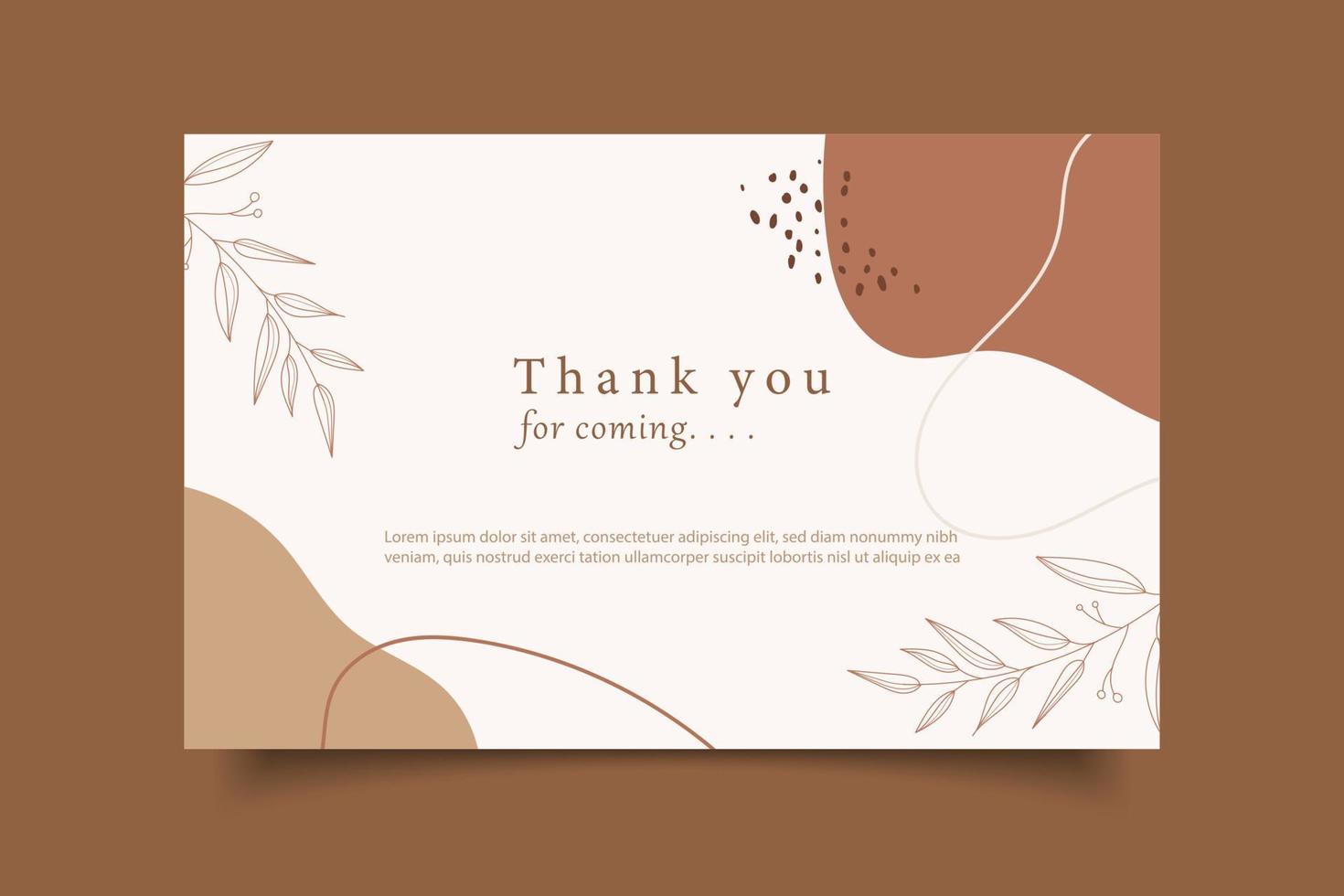 coleção de design de modelo de cartão de agradecimento vetor