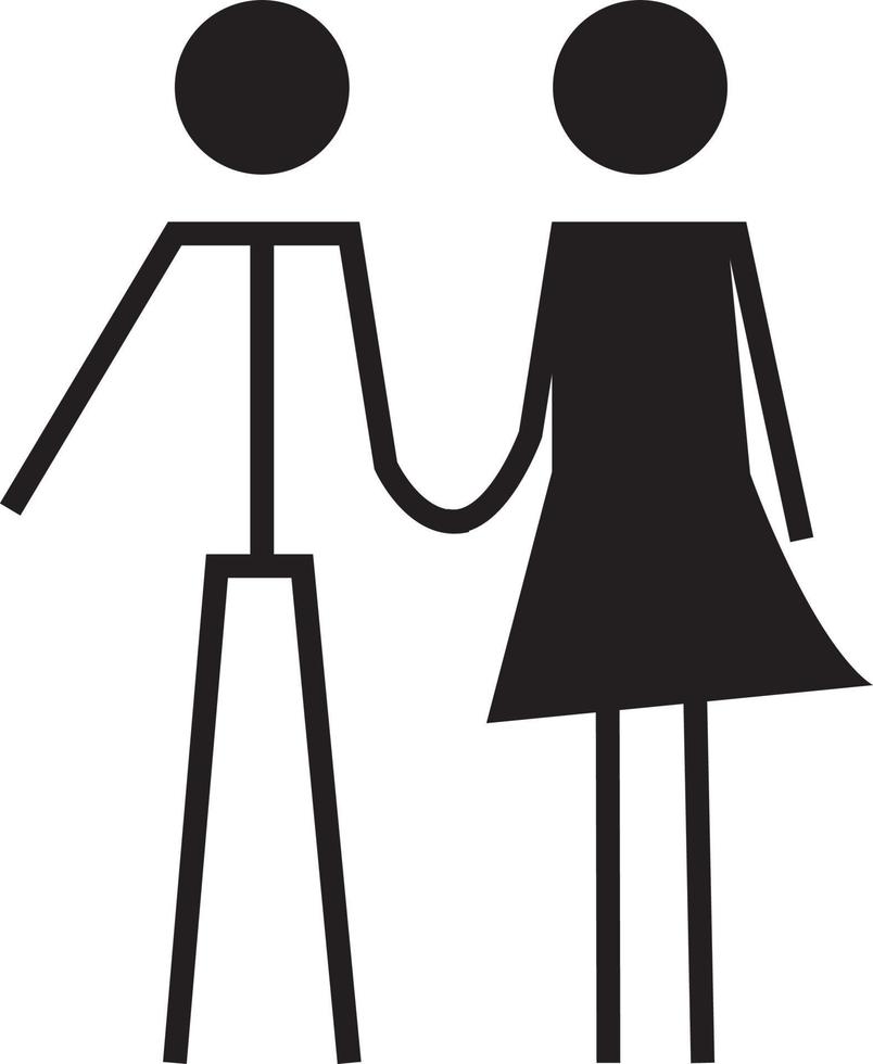 ícone de pose de casal vetor