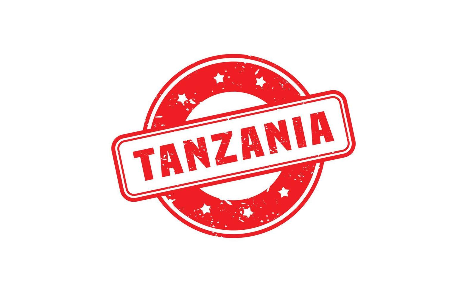 carimbo de borracha da Tanzânia com estilo grunge em fundo branco vetor