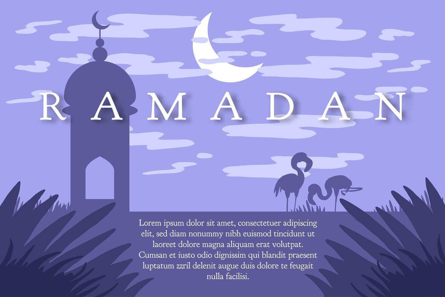 saudação ramadan kareem vetor