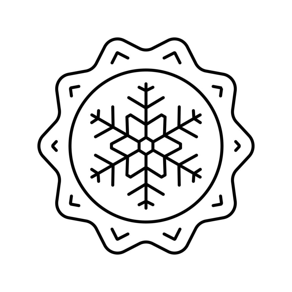ilustração em vetor de ícone de linha de inverno congelada