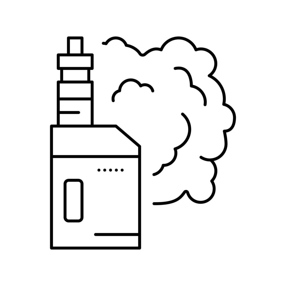 ilustração vetorial de ícone de linha de fumaça vape vetor