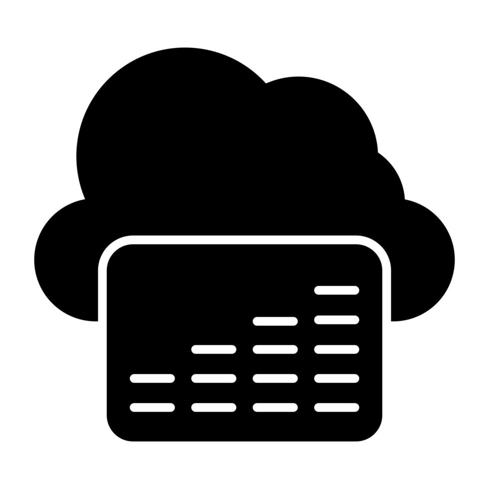 ícone de design editável do equalizador de nuvem vetor