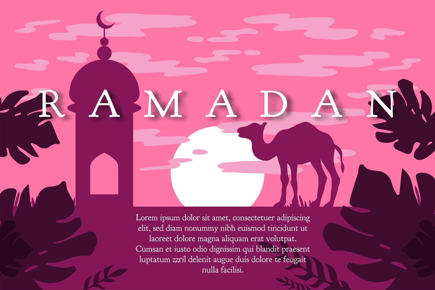 saudação ramadan kareem vetor