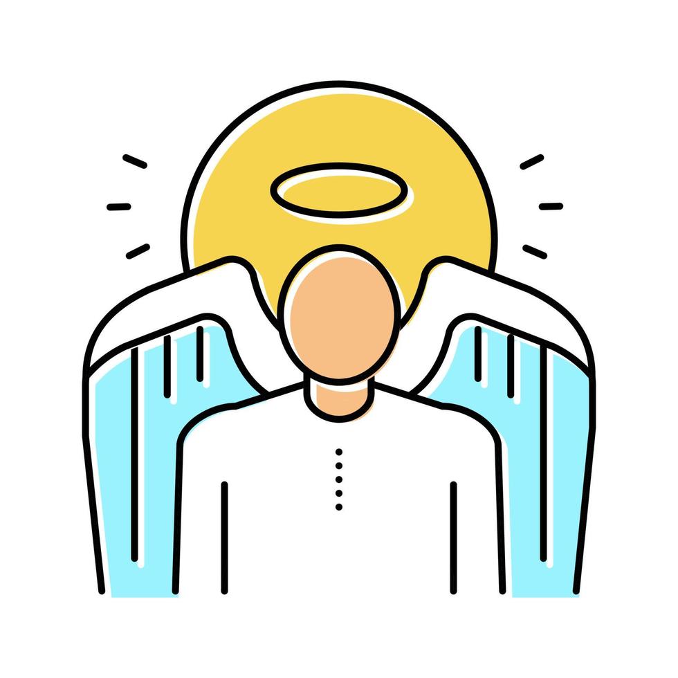 ilustração em vetor ícone de cor do cristianismo anjo