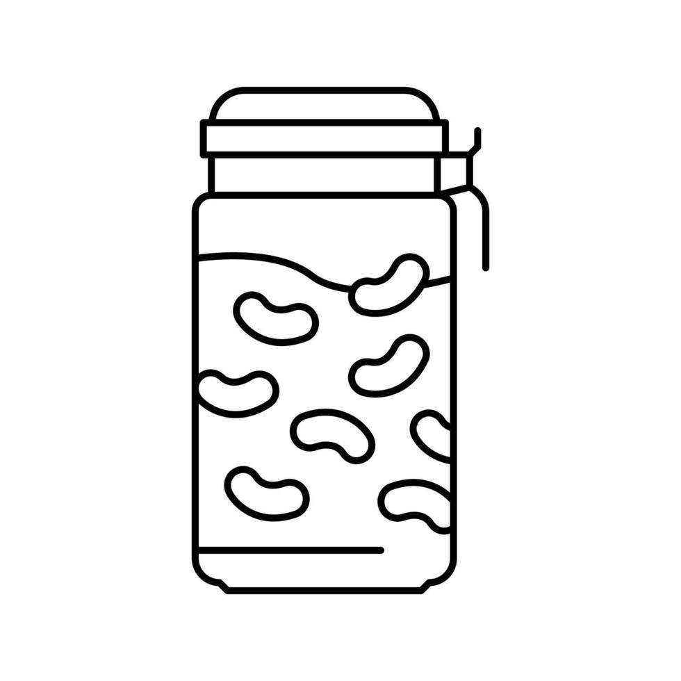 ilustração em vetor ícone de linha gomosa de pote de geléia