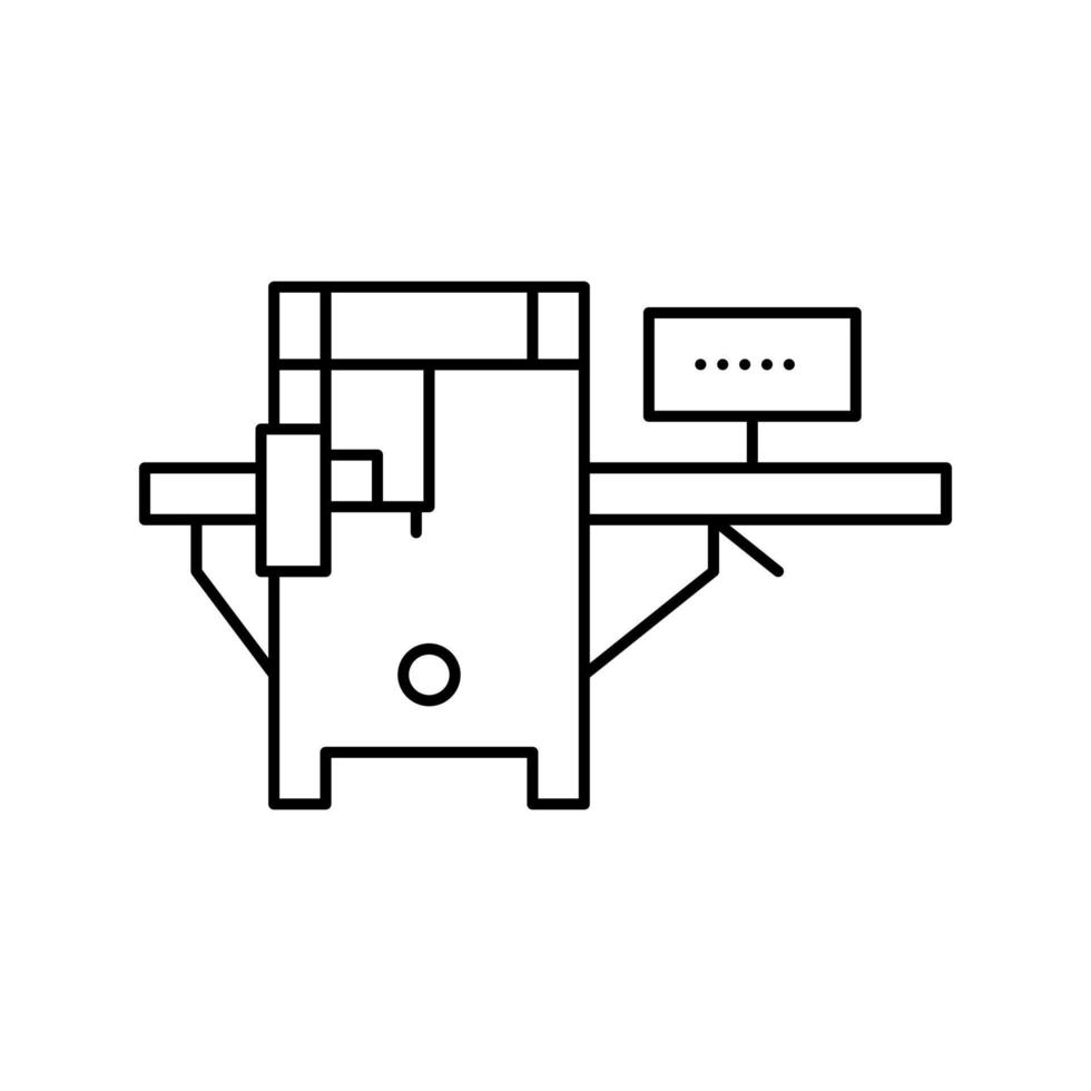 ilustração vetorial de ícone de linha de equipamento de serraria vetor