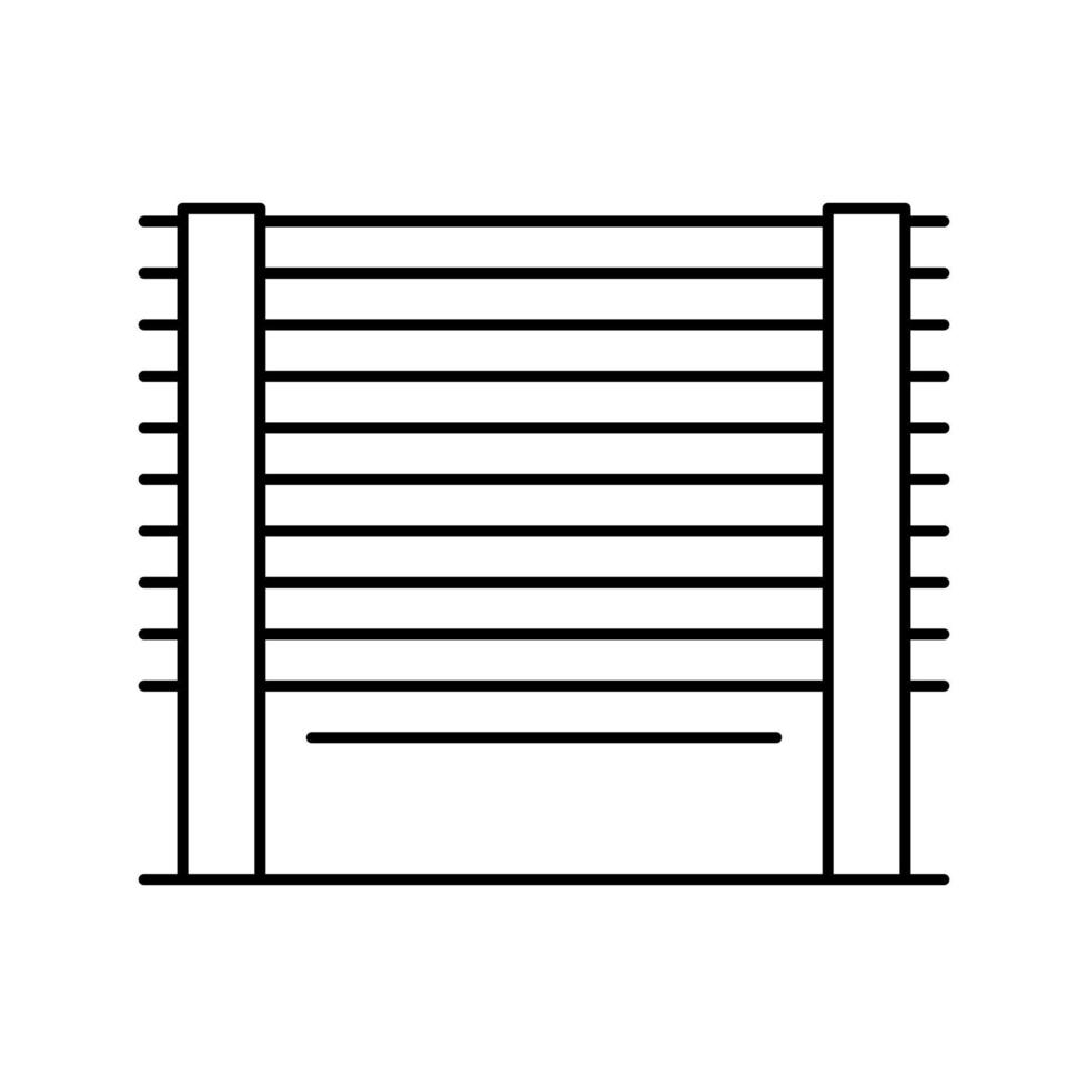 ilustração vetorial de ícone de linha de cerca de jardim vetor