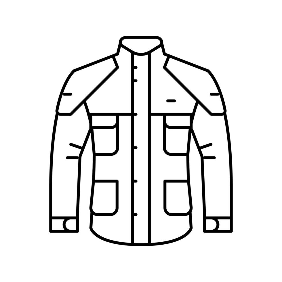 ilustração vetorial de ícone de linha de motocicleta de roupas de chuva vetor