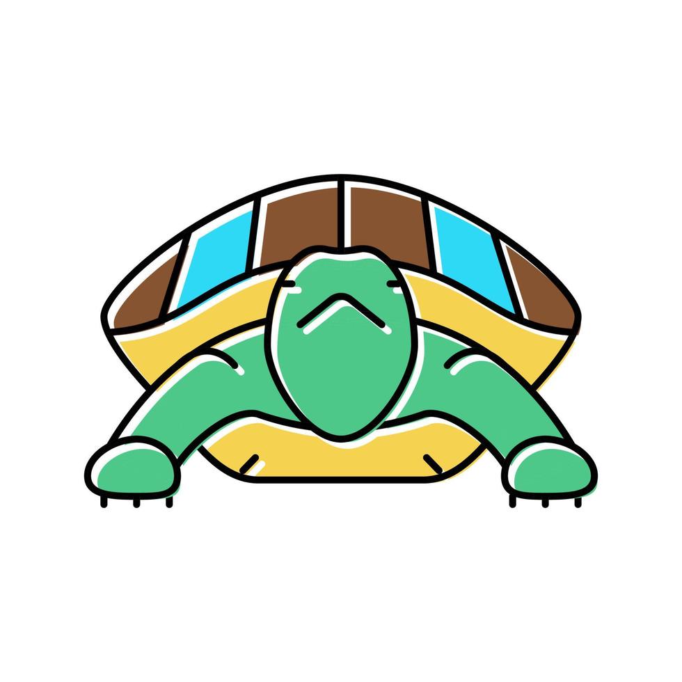 ilustração em vetor ícone de cor tropical de tartaruga
