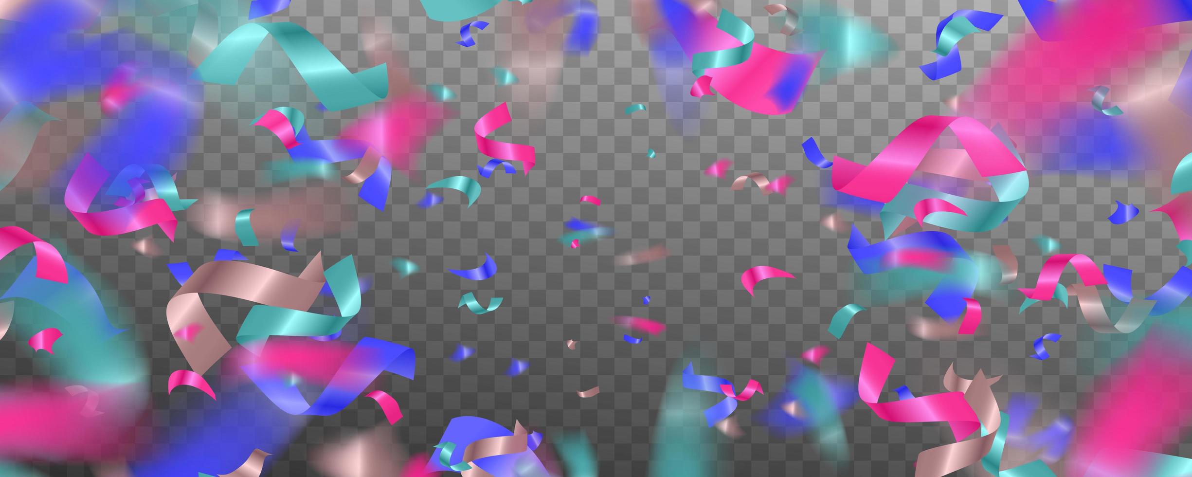 confetes brilhantes coloridos isolados em fundo transparente. fundo abstrato com muitos pedaços de confetes minúsculos caindo. vetor