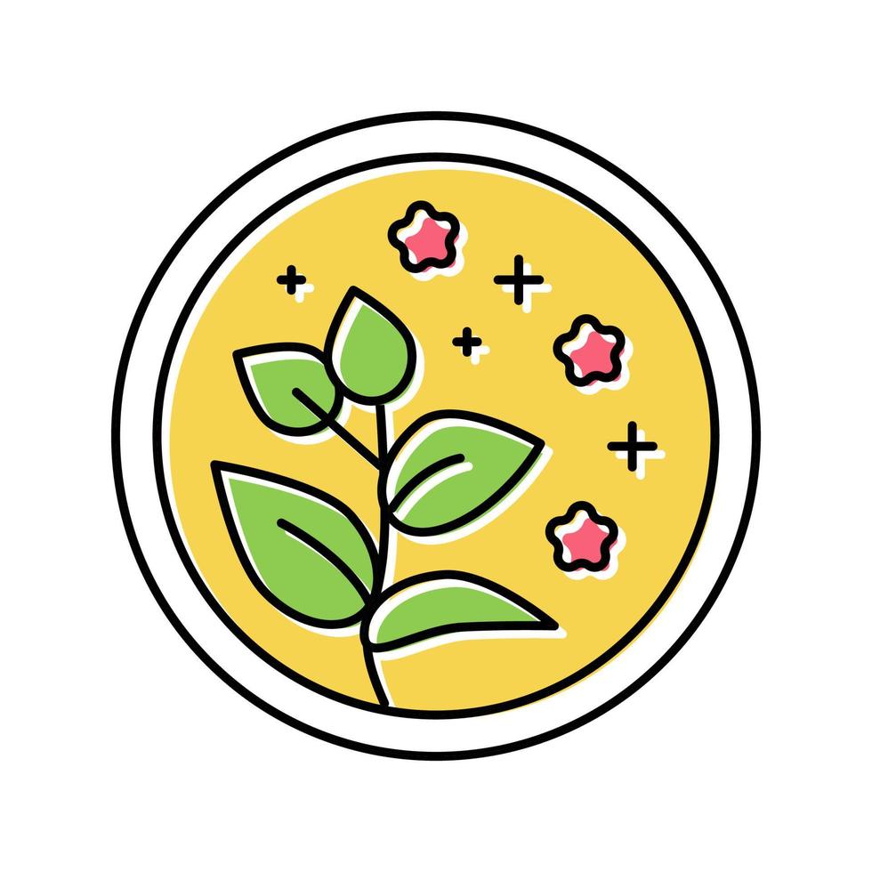ilustração em vetor ícone de cor cosmética natural à base de plantas