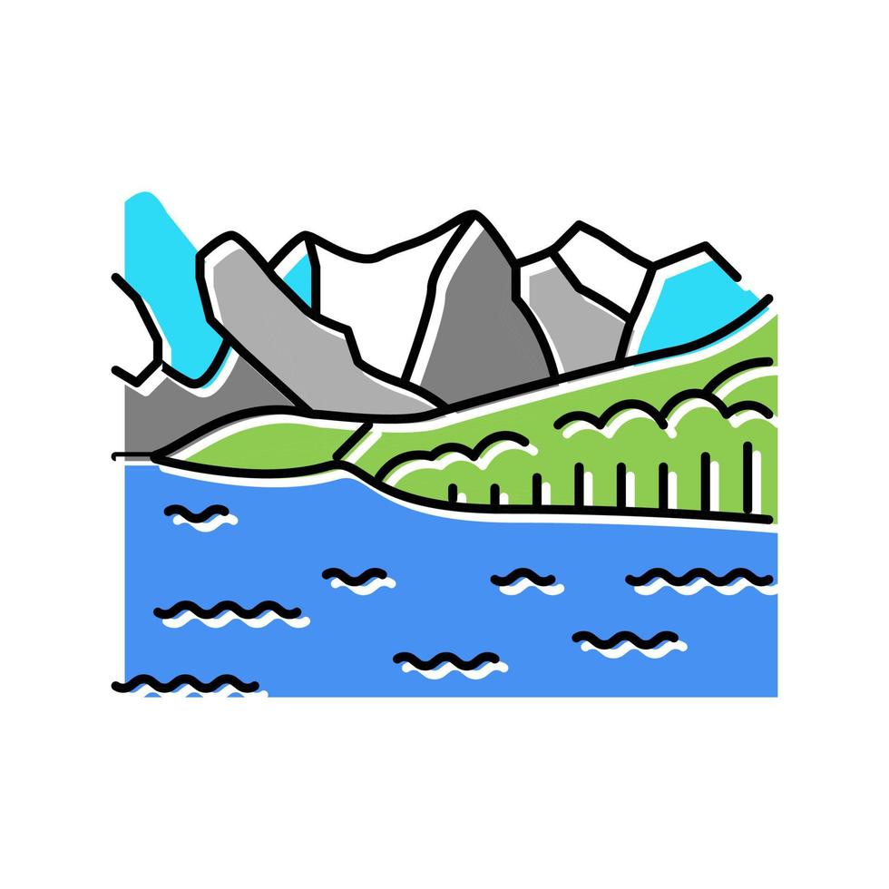 ilustração vetorial de ícone de cor do parque nacional de banff vetor