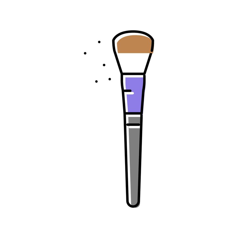 ilustração em vetor ícone de cor de acessório de pincel